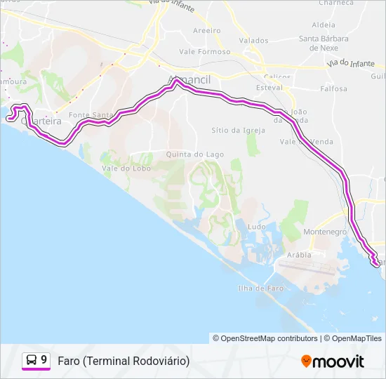 9 Bus Line Map