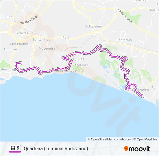 9 Bus Line Map