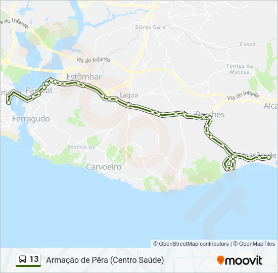 13 Bus Line Map