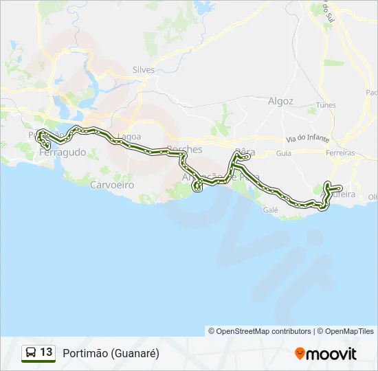 13 Bus Line Map