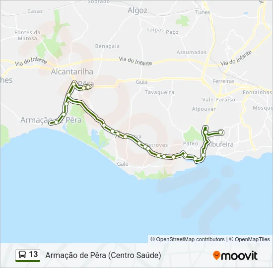 13 Bus Line Map