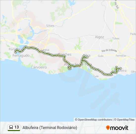13 Bus Line Map