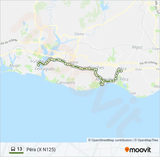 13 Bus Line Map