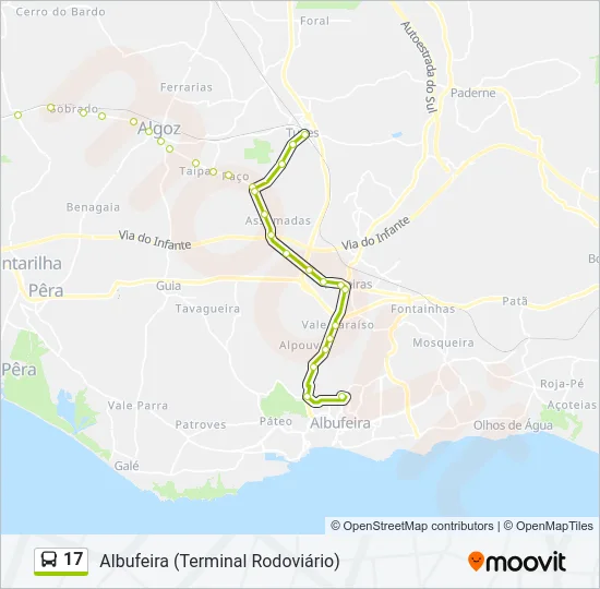 17 Bus Line Map