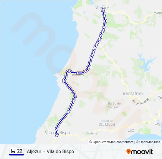 22 Bus Line Map