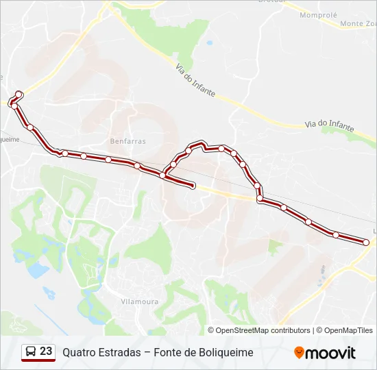 23 Bus Line Map