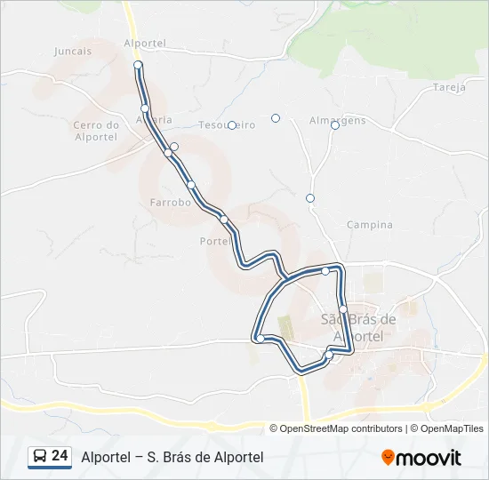 24 Bus Line Map