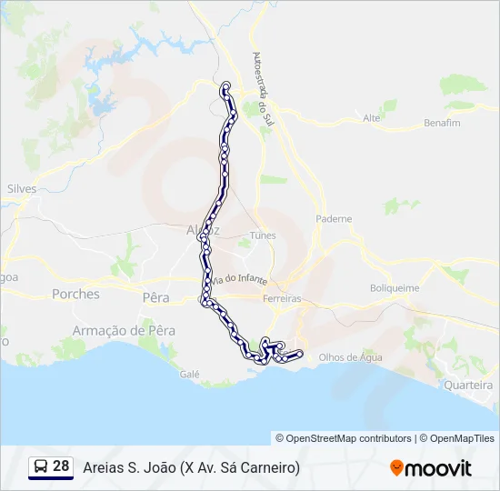 28 Bus Line Map