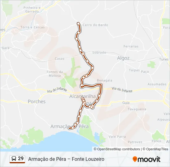 29 Bus Line Map