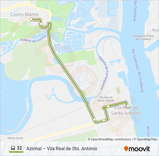 32 Bus Line Map