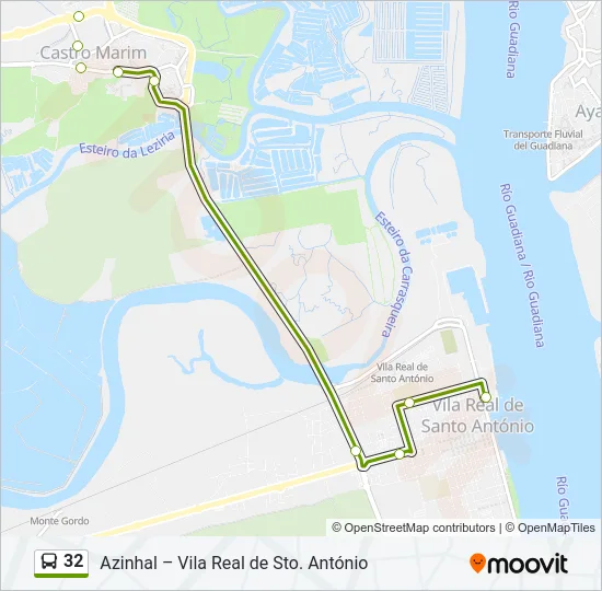 32 Bus Line Map