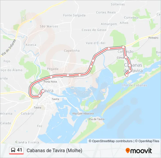 41 Bus Line Map
