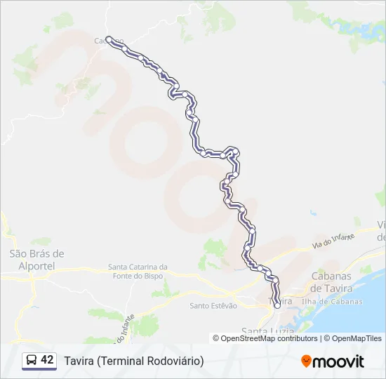 42 Bus Line Map