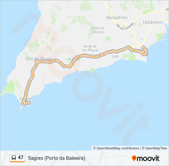 47 Bus Line Map
