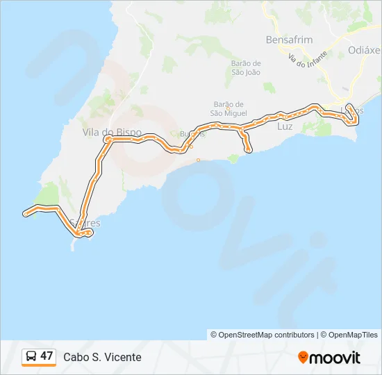 47 Bus Line Map