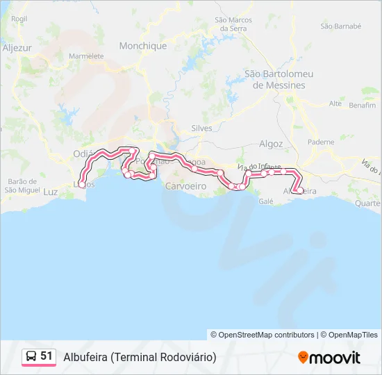 51 Bus Line Map