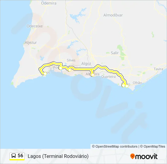 56 Bus Line Map