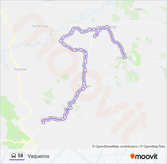 58 Bus Line Map