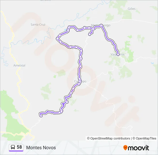 58 Bus Line Map