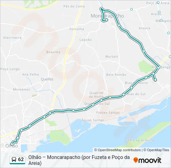 62 Bus Line Map
