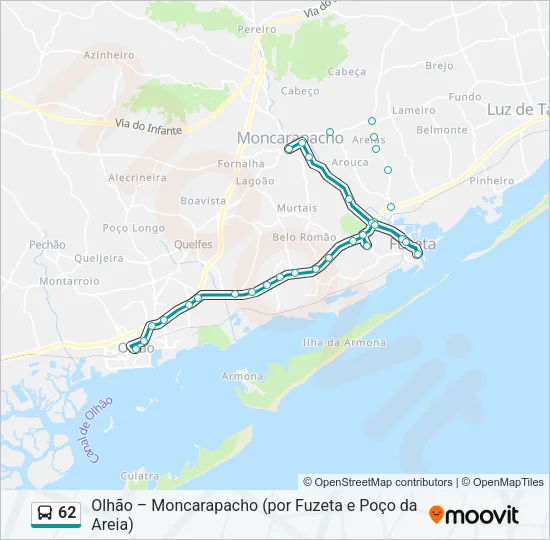62 Bus Line Map