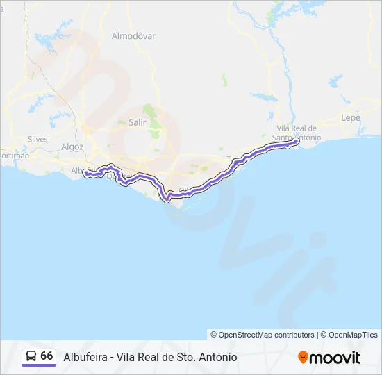 66 Bus Line Map