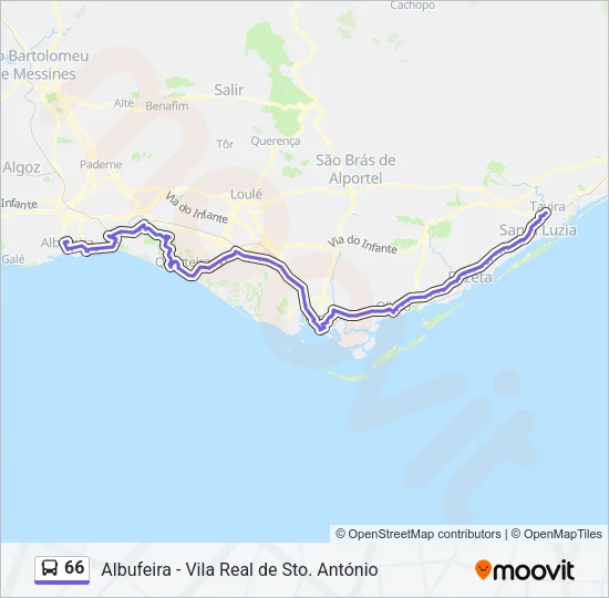 66 Bus Line Map