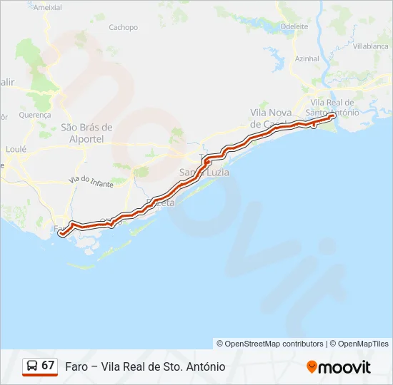 67 Bus Line Map