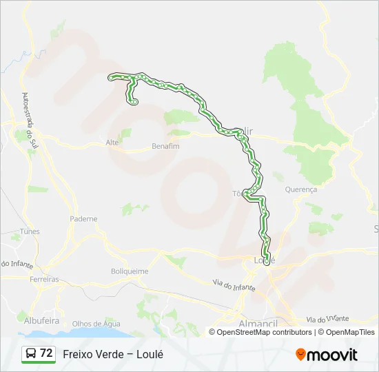 72 Bus Line Map