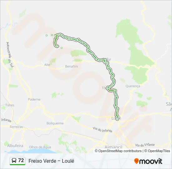 72 Bus Line Map