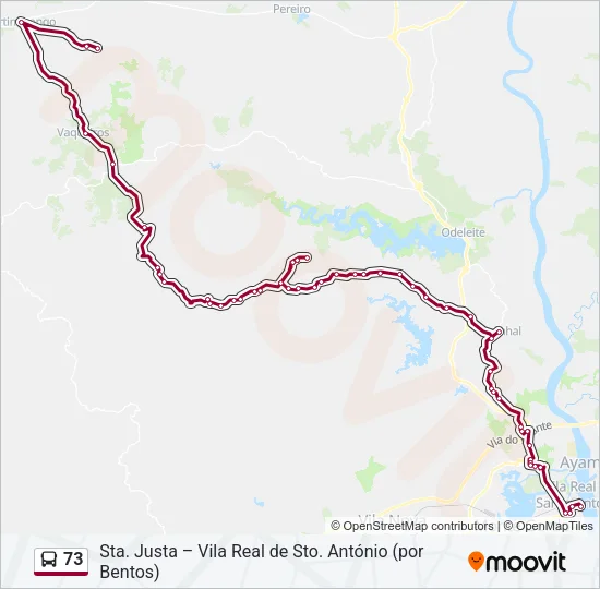 73 Bus Line Map