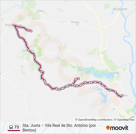 73 Bus Line Map