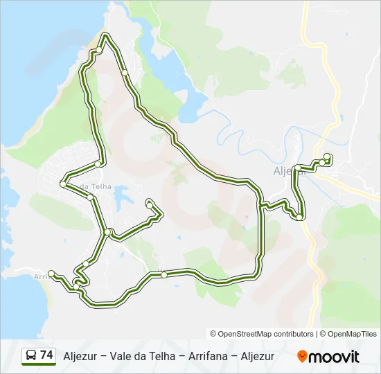74 Bus Line Map