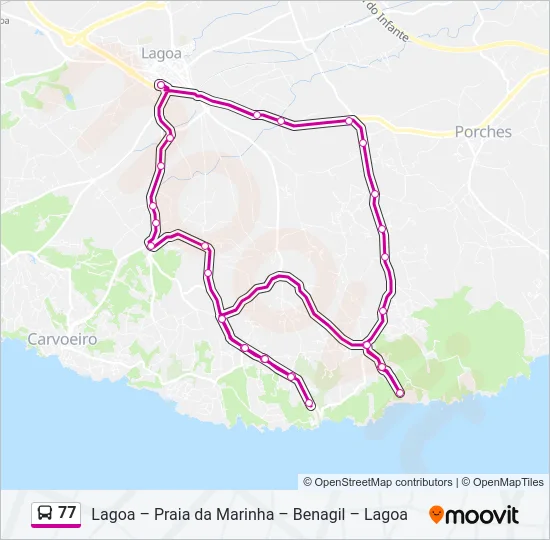 77 Bus Line Map