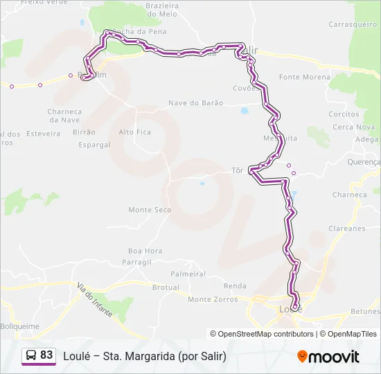 83 Bus Line Map