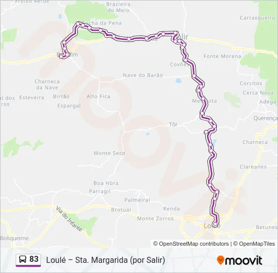 83 Bus Line Map
