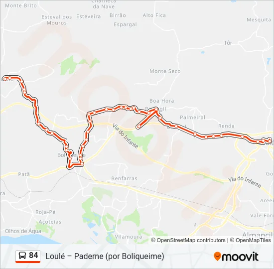 84 Bus Line Map