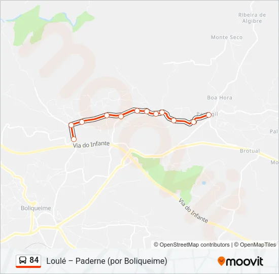 84 Bus Line Map