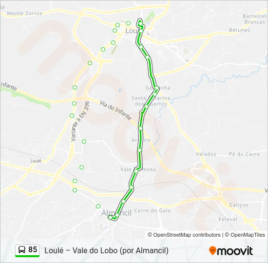 85 Bus Line Map