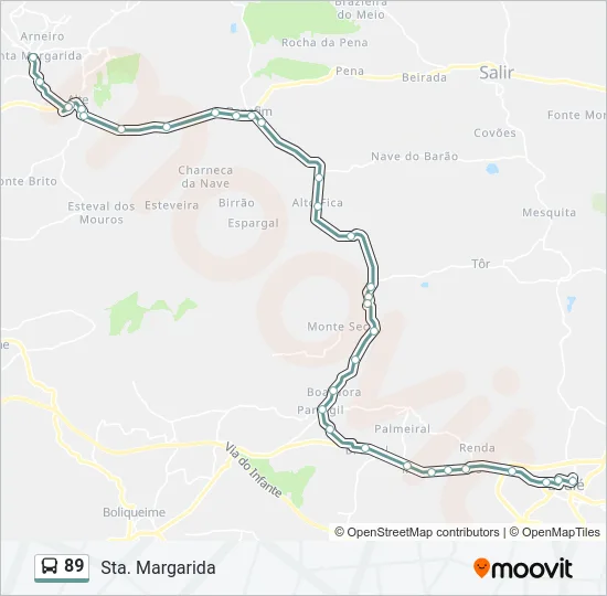 89 Bus Line Map