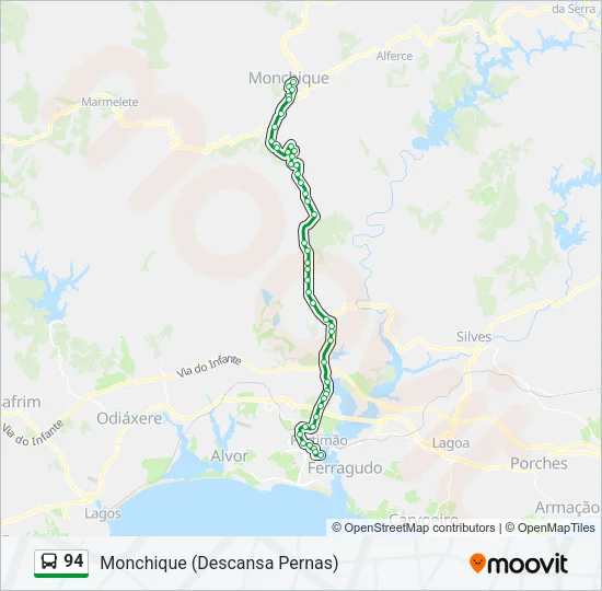 94 Bus Line Map