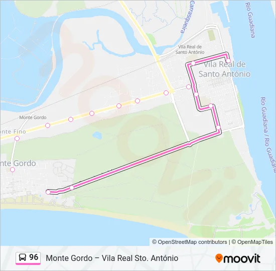 96 Bus Line Map