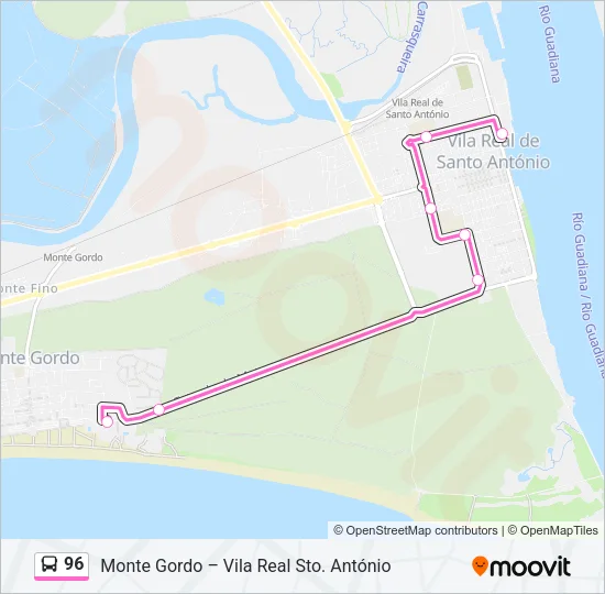 96 Bus Line Map