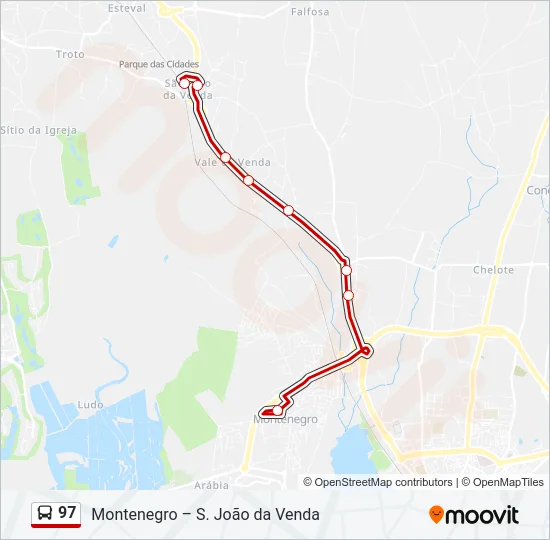 97 Bus Line Map