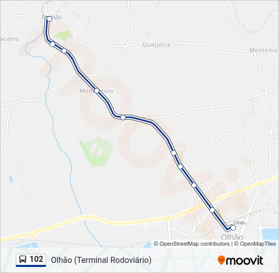 102 Bus Line Map