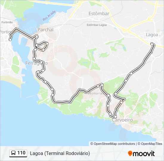 110 Bus Line Map