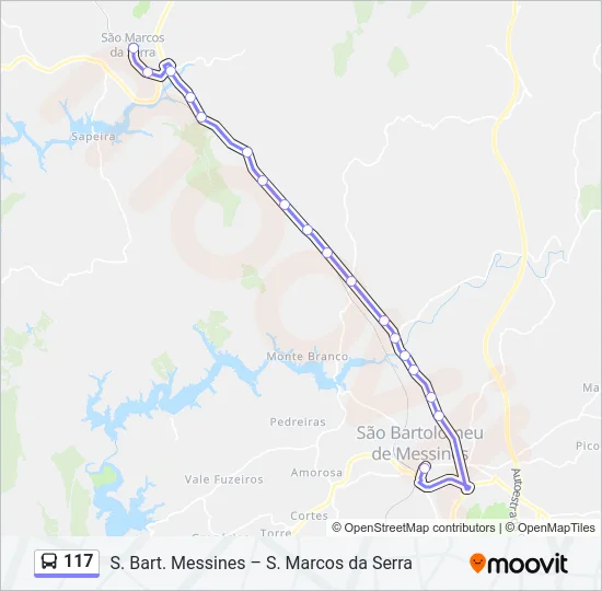117 Bus Line Map