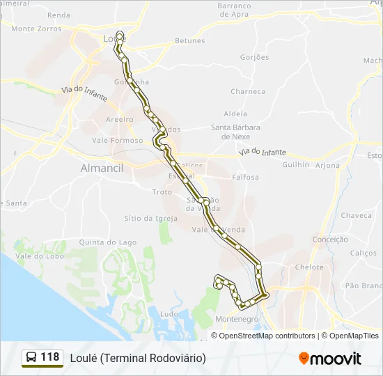 118 Bus Line Map