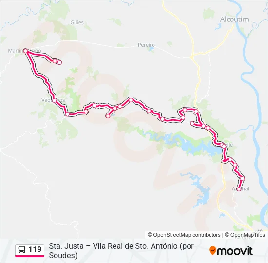 119 Bus Line Map