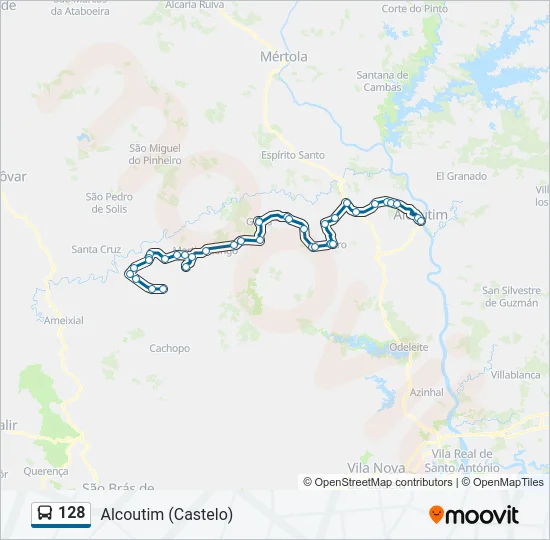 128 Bus Line Map